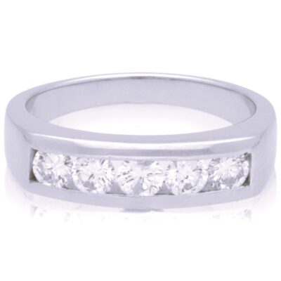 PRE-OWNED PLATINUM DIAMOND ETERNITY RING – 0.85CTS