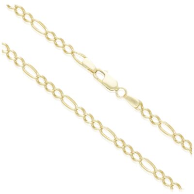 VINTAGE 9CT GOLD 22″ FIGARO NECKCHAIN – 20TH C