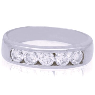 PRE-OWNED WHITE GOLD DIAMOND ETERNITY RING - 0.50CTS