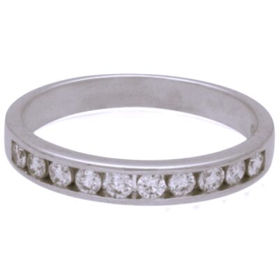 PRE-OWNED 18CT WHITE GOLD DIAMOND ETERNITY RING - 0.30CTS