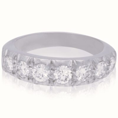 PRE-OWNED 18CT WHITE GOLD DIAMOND ETERNITY RING - 1.60CTS