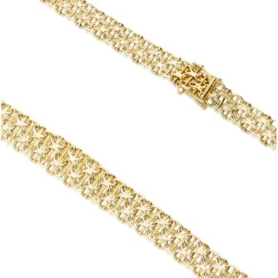 VINTAGE 9CT GOLD "HUGS & KISSES" NECKLET - 1979