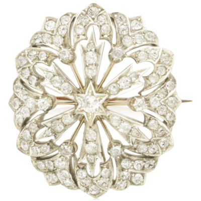 ANTIQUE DIAMOND CLUSTER BROOCH – VICTORIAN