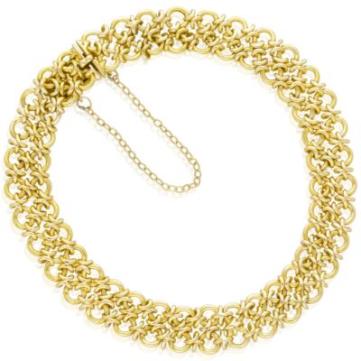 ANTIQUE 15CT GOLD INFINITY BRACELET - EDWARDIAN/1920s