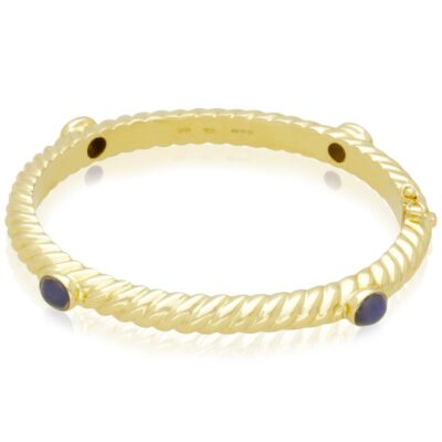 PRE-OWNED 18CT  GOLD SAPPHIRE  BANGLE